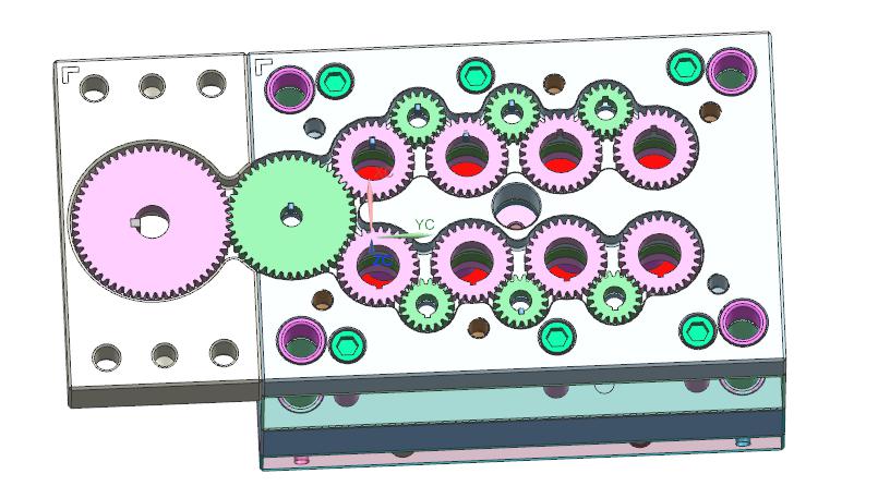 Driven by motor, rotary demoulding